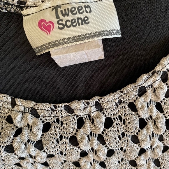 Y2k Tween Scene skater dress with crochet overlay - Picture 9 of 11